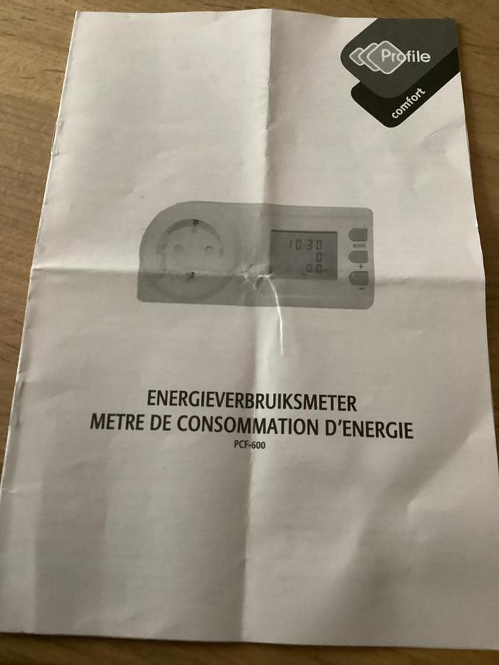 Energieverbruiksmeter PCF600 - Zelf Meten!, Doe-het-zelf en Verbouw, Meetapparatuur, Gebruikt, Elektriciteit, Ophalen of Verzenden