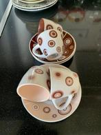 4 prachtige retro Espresso kop en schotel Just Mugs, Huis en Inrichting, Keuken | Servies, Ophalen of Verzenden