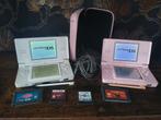 2 x Nintendo DS lite - wit en roze - prijs is per twee., Met games, Gebruikt, Wit, Ophalen of Verzenden