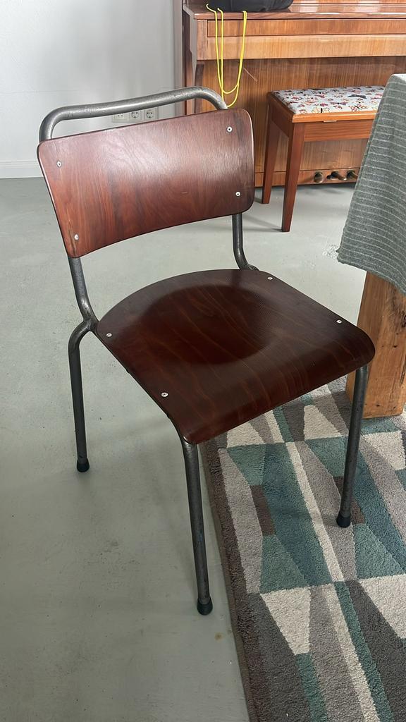 6x Vintage W.H. Gispen stoelen – model 106 (jaren ’50), Huis en Inrichting, Stoelen, Gebruikt, Vijf, Zes of meer stoelen, Metaal