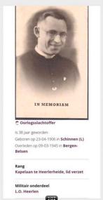 Kap. Ramakers Schinnen/Roermond - WW2-SIPO -Concentratiekamp, Ophalen of Verzenden, Bidprentje