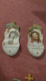 Antieke Biscuit Wijwaterbakjes 5 stuks, Verzenden