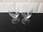 BOKMA glaasjes op voet, 2 stuks, 8 cm hoog, Verzamelen, Ophalen of Verzenden, Zo goed als nieuw, Borrel- of Shotglas