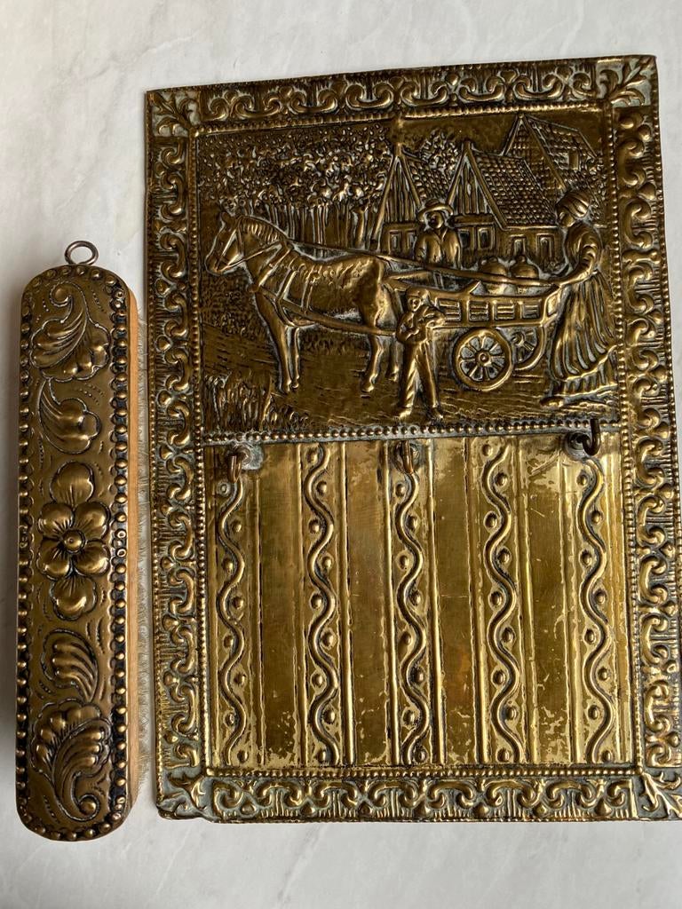 Antiek kledingborstel hanger, Ophalen of Verzenden