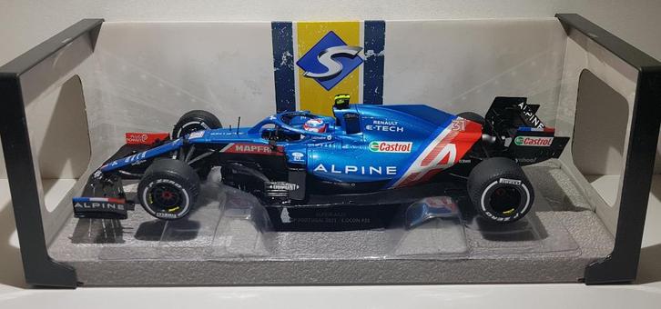 F1 Alpine A521 Esteban Ocon Portugal GP 1/18, Hobby en Vrije tijd, Modelauto's | 1:18, Zo goed als nieuw, Auto, Overige merken