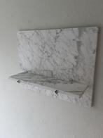 Marmer planchet en achterwand vintage, Minder dan 50 cm, Ophalen of Verzenden, Zo goed als nieuw, Minder dan 100 cm