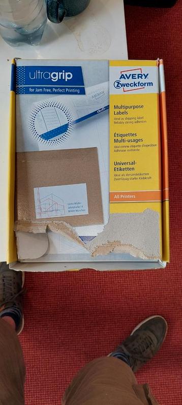 90+ stuks avery zweckform etiketten 105x148 4 per vel beschikbaar voor biedingen