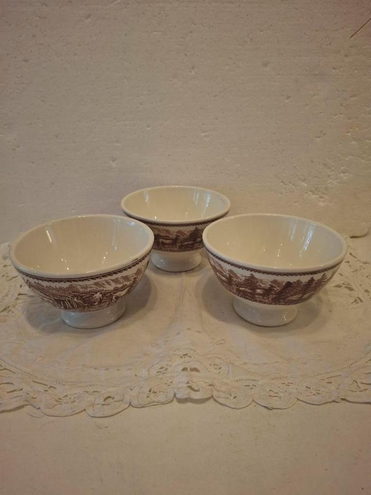 Boch Belgium - Alpes - 3 mooie aardewerk kommen, Antiek en Kunst, Antiek | Servies los, Ophalen of Verzenden