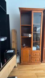 Vintage Vitrinekasten van Hout, Huis en Inrichting, Kasten | Vitrinekasten, Ophalen, Gebruikt, 50 tot 100 cm, Met lade(s)