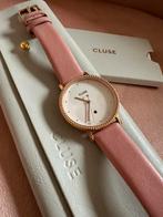 Cluse dames horloge - rosé goud - roze leren bandje, Overige merken, Overige materialen, Ophalen of Verzenden, Zo goed als nieuw