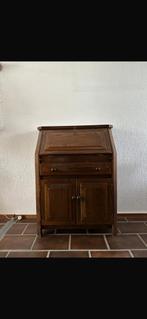 Nette eiken secretaire met handig buro gedeelte, Ophalen, Zo goed als nieuw, Strak eiken