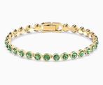 Groene Tennis Armband met Swarovski Kristallen, Sieraden, Tassen en Uiterlijk, Armbanden, Met kristal, Ophalen of Verzenden, Zo goed als nieuw
