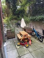 Kinder picknicktafel met parasol, Tuin en Terras, Picknicktafels, Gebruikt, Rechthoekig, Hout, Ophalen