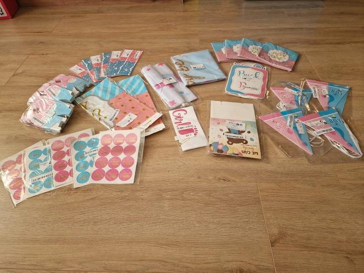 Gender Reveal Pakket Compleet, Kinderen en Baby's, Kraamcadeaus en Geboorteborden, Ophalen of Verzenden