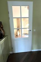 Houten binnendeuren met beglazing, Doe-het-zelf en Verbouw, Deuren en Horren, Ophalen, Gebruikt, 80 tot 100 cm, Binnendeur