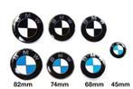BMW logo’s emblemen naafdoppen stuurlogo's zwart en blauw, Auto diversen, Tuning en Styling, Ophalen of Verzenden