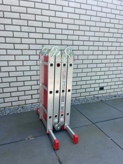 Altrex vouwladder 4x3, Doe-het-zelf en Verbouw, Ladders en Trappen, Zo goed als nieuw, Ladder, 2 tot 4 meter, Opvouwbaar of Inschuifbaar