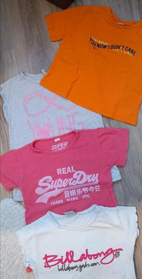 Maat 128-134 o.a crop shirt, Superdry, Mc Gregor, Benetton, Kinderen en Baby's, Kinderkleding | Kinder-kledingpakketten, Zo goed als nieuw