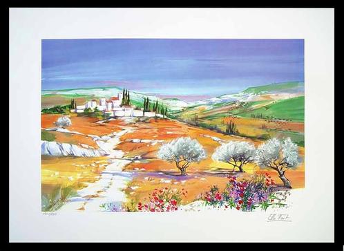 Ella Fort #Zeldzaam Frans Landschap/ Floraison apres hiver, Antiek en Kunst, Kunst | Schilderijen | Modern, Ophalen of Verzenden