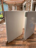 2 witte Auping Auronde aanhaaktafeltjes 34 cm, Huis en Inrichting, Ophalen, Gebruikt, Wit, Tweepersoons