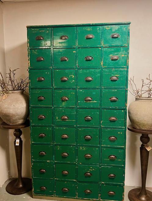 Oude apothekerskast, Huis en Inrichting, Kasten | Ladekasten, Zo goed als nieuw, 200 cm of meer, 25 tot 50 cm, Eikenhout, 5 laden of meer