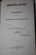 C. Hooijer - Kerkelijke wetten voor de Hervormden (1846), Boeken, Ophalen of Verzenden, Gelezen, Christendom | Protestants