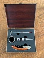 Wijnset in houten kist. Nieuw !, Hobby en Vrije tijd, Stempelen, Ophalen of Verzenden, Zo goed als nieuw, Overige typen