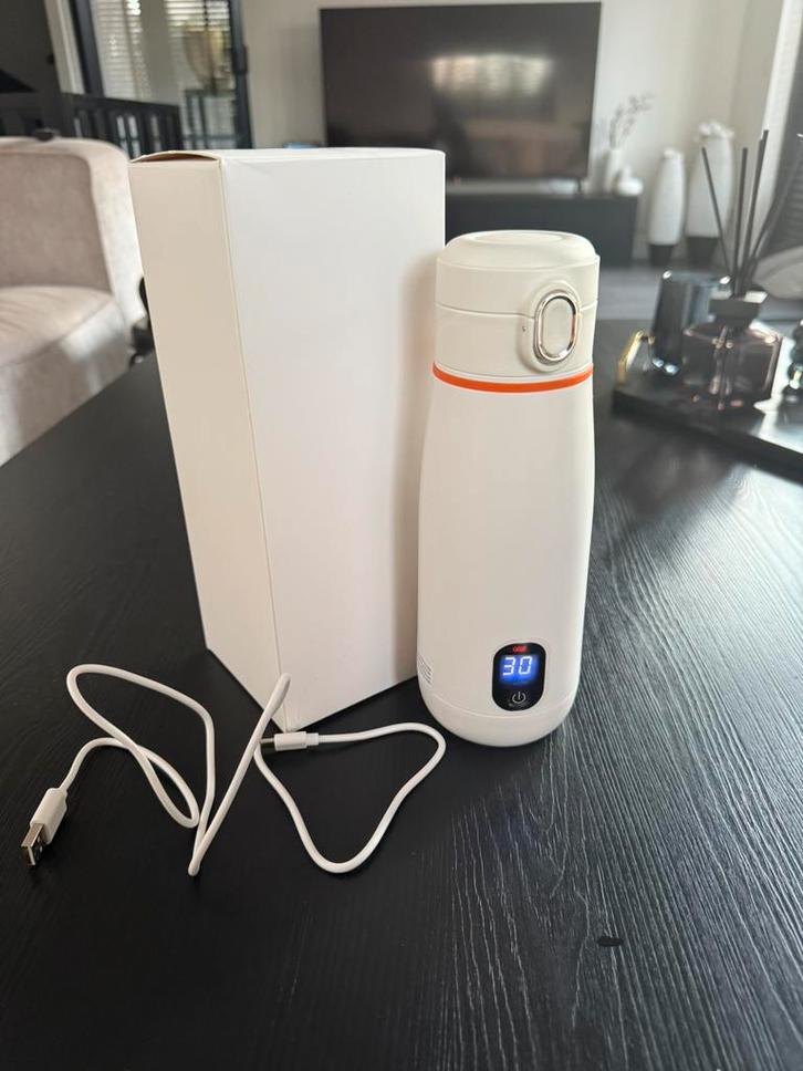 Flessenwarmer met accu, portable. Met slimme display., Kinderen en Baby's, Babyvoeding en Toebehoren, Zo goed als nieuw, Flessen- of potjesverwarmer