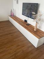 Tv meubel besta IKEA 300 cm met eikenhouten blad, Huis en Inrichting, Kasten | Televisiemeubels, Minder dan 100 cm, 25 tot 50 cm