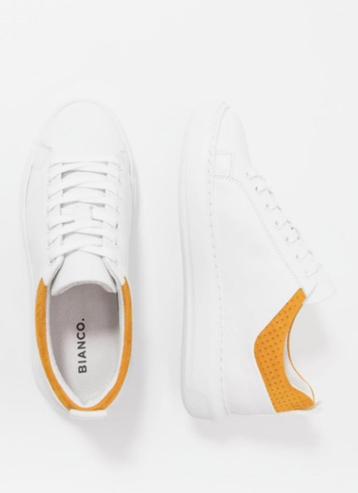 Witte leren sneakers laag schoenen merk Bianco maat 39 beschikbaar voor biedingen