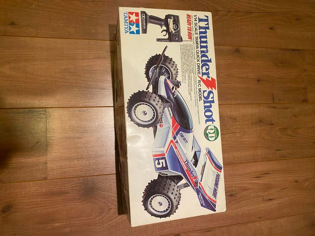 tamiya thunder shot retro vintage verzamelaar RC model 1980, Verzenden, Zo goed als nieuw, Groter dan 1:32, Tamiya