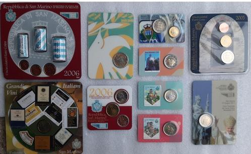Verschillende Mini-kits & Coincards San Marino 2006 t/m 2025, Postzegels en Munten, Munten | Europa | Euromunten, Overige waardes