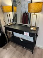 Te koop sidetable met twee lades, Huis en Inrichting, Tafels | Sidetables, Ophalen, Gebruikt, 100 tot 150 cm, Gebogen