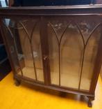 vitrinekast circa 1920 (3 laags), Huis en Inrichting, Kasten | Vitrinekasten, Ophalen, Met plank(en), Gebruikt, 100 tot 150 cm