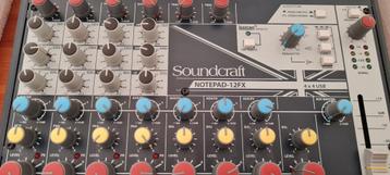 Soundcraft Notepad-12FX (slechts 3 x gebruikt tijdens Corona