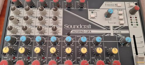 Soundcraft Notepad-12FX (slechts 3 x gebruikt tijdens Corona, Muziek en Instrumenten, Mengpanelen, Zo goed als nieuw, 10 tot 20 kanalen