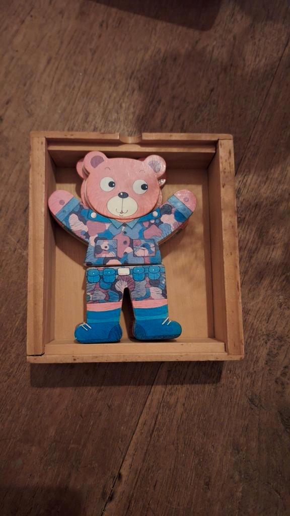 Houte beren aankleed spelletje. In nette staat en compleet, Kinderen en Baby's, Speelgoed | Houten speelgoed, Zo goed als nieuw