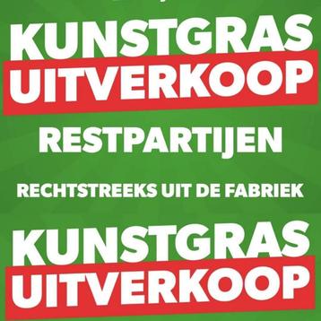 ZATERDAGMORGEN 9.00 uur tot 13.00 uur KUNSTGRAS UIT FABRIEK  beschikbaar voor biedingen