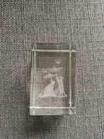 Kristallen Presse-papier - 2 katten met vlinder, Verzamelen, Ophalen of Verzenden, Zo goed als nieuw