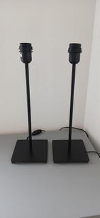 MOOI SET ZWARTE LAMPENVOETEN, Ophalen of Verzenden, Zo goed als nieuw, Metaal, Minder dan 50 cm