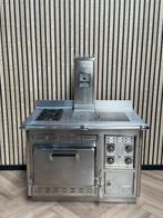 Prachtig Molteni Fornuis Inox 120cm + Gasoven, Warmhoudplaat, 60 cm of meer, Ophalen of Verzenden, Zo goed als nieuw