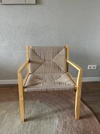 Stijlvolle houten stoel met geweven zitting (Kwantum), Huis en Inrichting, Ophalen, Zo goed als nieuw, Hout