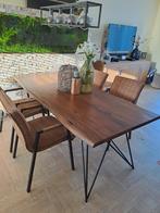 5 eetkamer stoelen De Bommel bruin, Ophalen, Zo goed als nieuw, Bruin, Vijf, Zes of meer stoelen