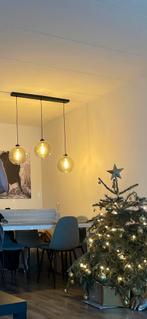 Groot hanglamp 3 glazen bollen, Huis en Inrichting, Lampen | Hanglampen, Ophalen of Verzenden, Zo goed als nieuw, 75 cm of meer