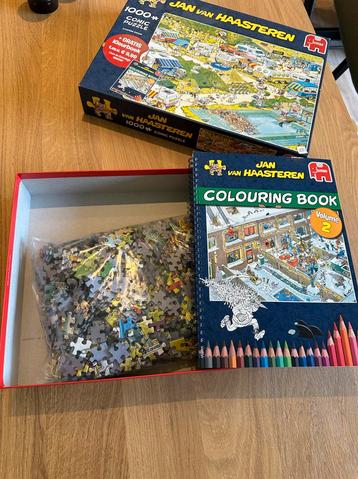 NIEUW ONGEBRUIKT Jan van Haasteren Puzzel 1000 + Kleurboek beschikbaar voor biedingen