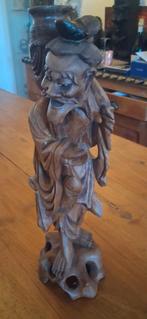 Houten beeld van een oude man, Ophalen of Verzenden