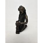 # Brons beeldje meisje met blokken Astrid Veldhuyzen-Koppen, Ophalen of Verzenden