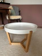 Houten tafeltje, Ophalen of Verzenden, Gebruikt, Rond, Minder dan 55 cm