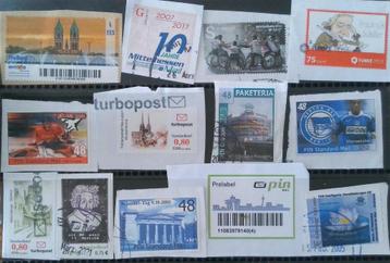 055 Stadspost Duitsland Mix lot met 13 verschillende zegels. beschikbaar voor biedingen