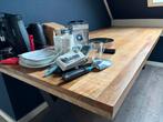 Zware houten tafel 2.40 x 1.00 zeer netjes, Huis en Inrichting, Tafels | Eettafels, Ophalen, 200 cm of meer, 50 tot 100 cm, Zo goed als nieuw